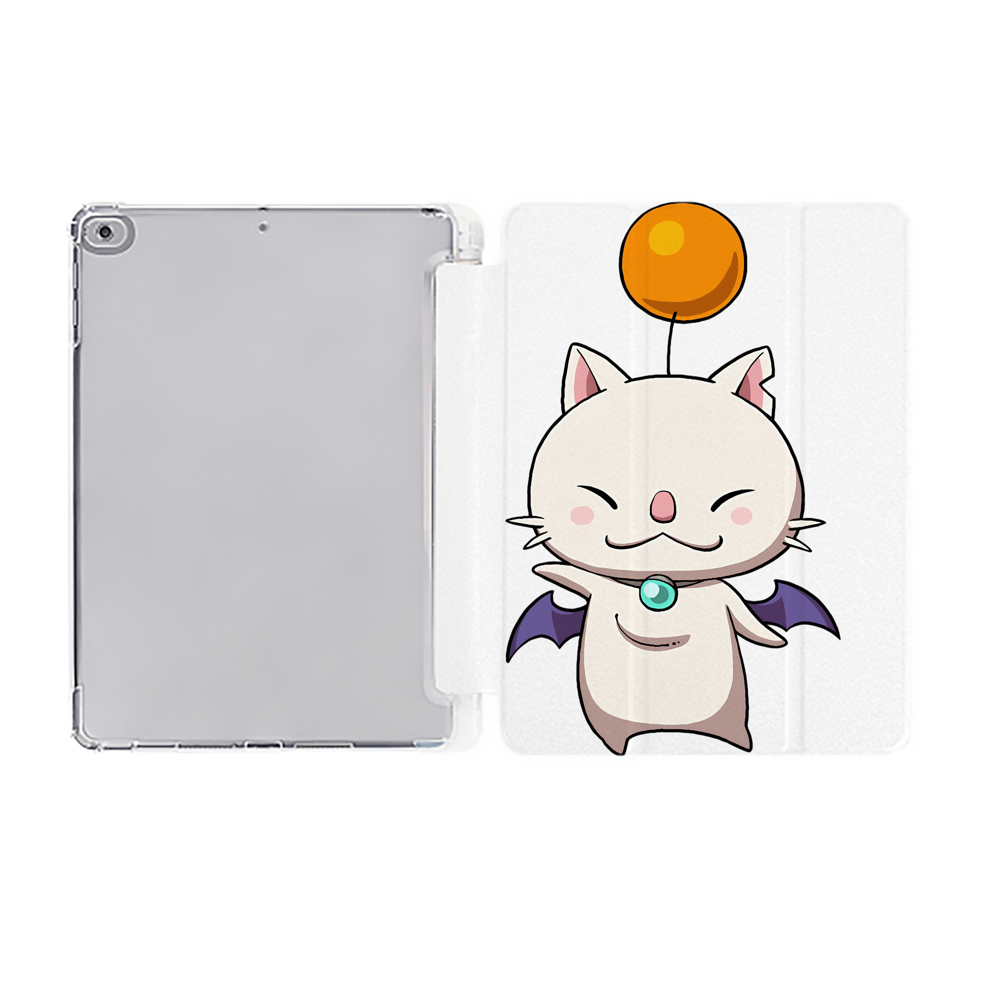 （画像用） 妖怪ウォッチ Yo-kai Watch IPad ケース ペン収納付き 三つ折りスタンド PUレザー×シリコン 対応機種9.5/10.5/10.9インチ